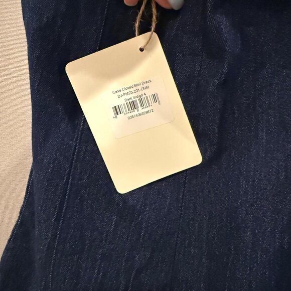 NWT PEPPERMAYO Case Closed Mini Dress Dark Indigo AU4/US0 - Picture 8 of 10